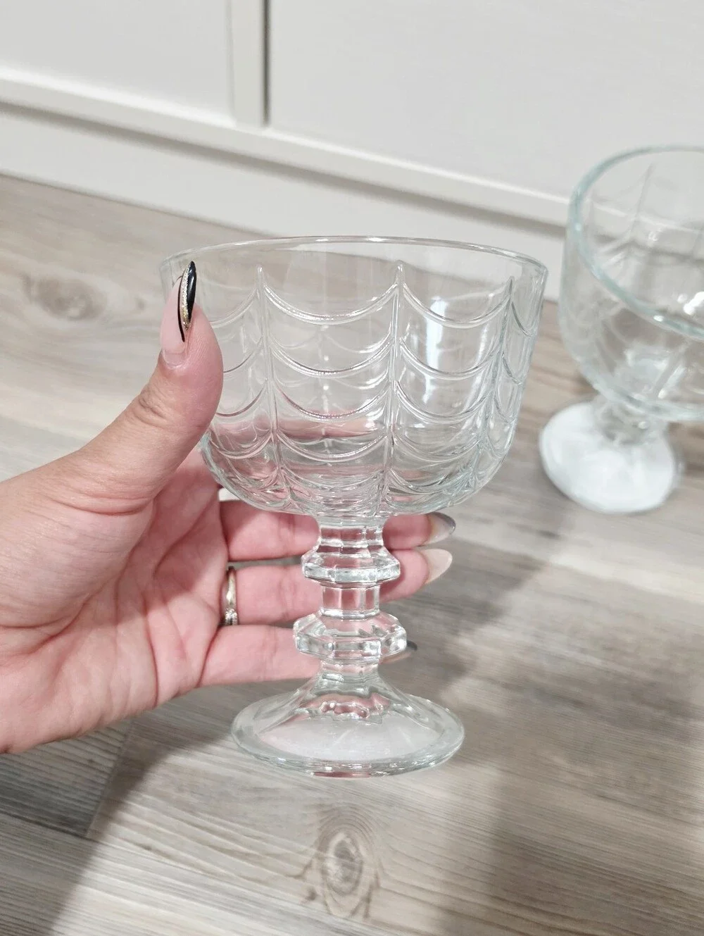 Target Bullseye Playground Halloween 2026 Glass Novelty Webbed Stemware- Clear